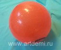 Мяч для художественной гимнастики ,диаметр 15см, с блёстками, оранжевый  - www.artdemi.ru