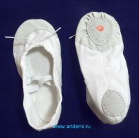 Балетки для хореографии , танцев, белые  - www.artdemi.ru