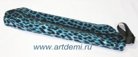 чехол для булав 42 см артдеми рисунок  леопард синий с черным - www.artdemi.ru