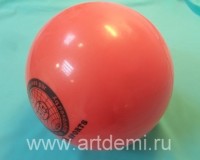 Мяч для художественной гимнастики ,диаметр 18.5 см, матовый,оранжевый  - www.artdemi.ru