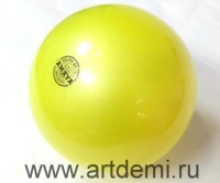 Мяч AMAYA 15 см.лимонный     - www.artdemi.ru