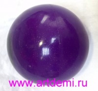 мяч для художественной гимнастики, фиолетовый с блестками , диаметр 15см - www.artdemi.ru