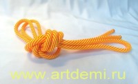 Скакалка для художественной гимнастики 3 метра ,цвет оранжево желтый - www.artdemi.ru
